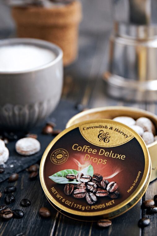 Cavendish & Harvey Coffee Deluxe Drops In Tin- 175g (6 OZ)